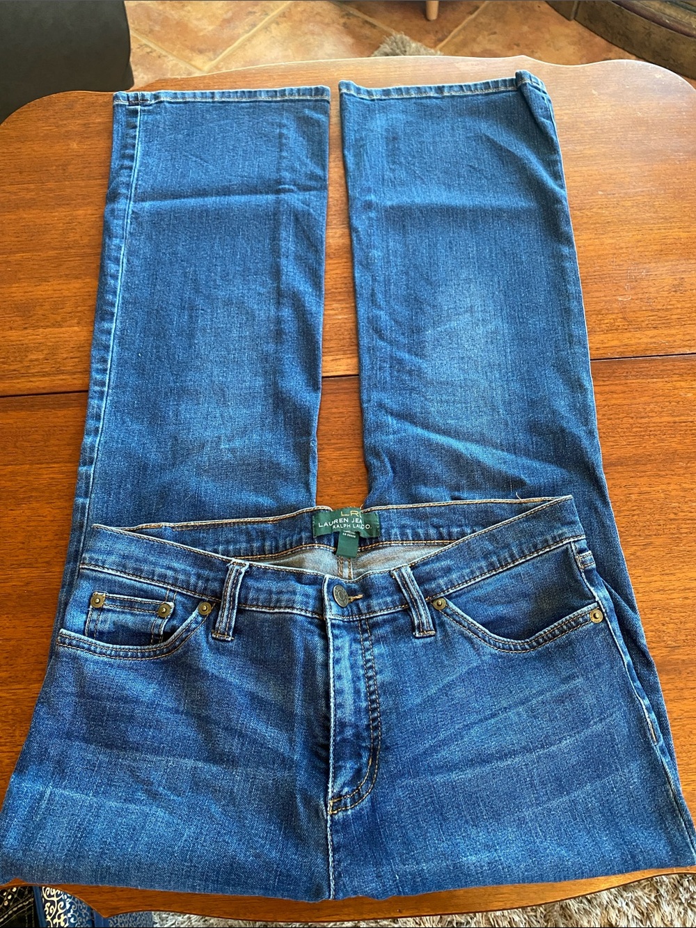 LRL / Lauren Classic Bootcut Jeans in Medium Blue Wash - Picture 4 of 10